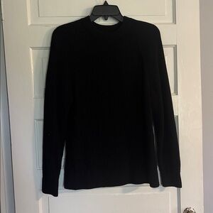 Abercrombie & Fitch Black Ribbed Basic  Knit Sweater